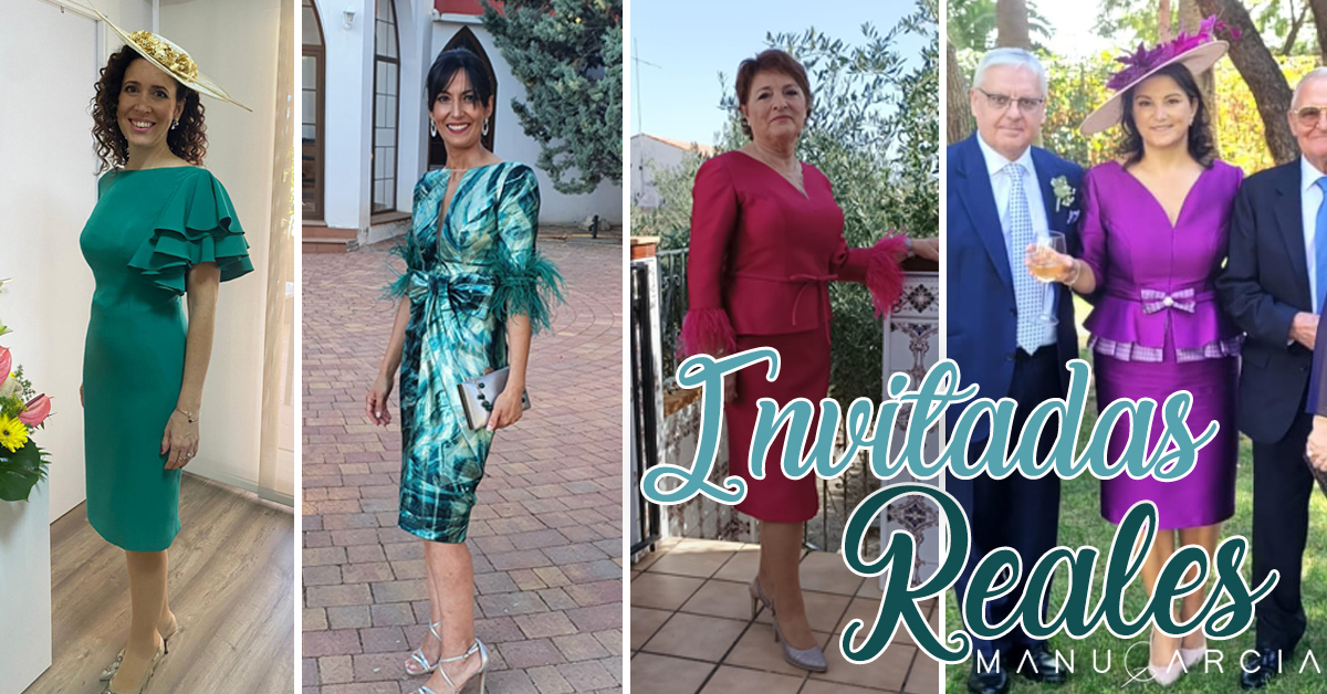 Invitadas reales con vestidos de cóctel de Manu García